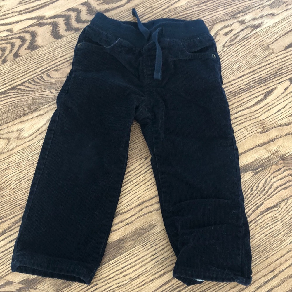2T Gap Navy Blue Corduroy Pants with Gray Lining